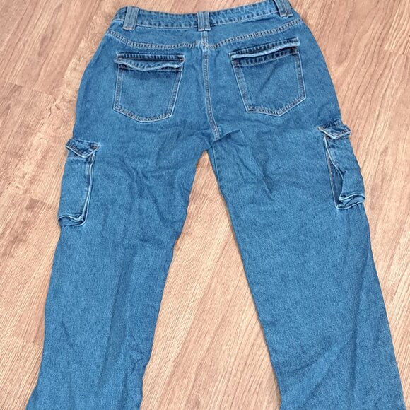 SHEIN SXY Cargo Denim Jean 90's Style Misses Size Medium - Picture 10 of 12